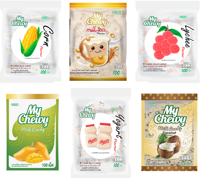 태국 마이츄이 하오리위안 젤리 100개입 6가지맛중, 4개, 360g