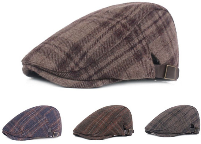 남성 중년 체크베레모 영국풍 모자 골프모자 hay+6541sq