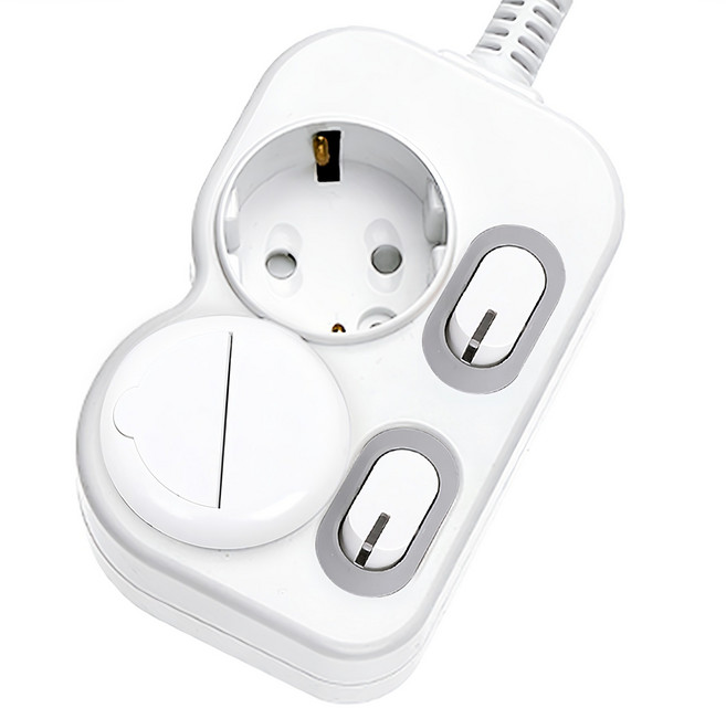 에코파워탭 LED 개별 절전 멀티탭 2구 EPM 202N, 1m, 화이트, 1개