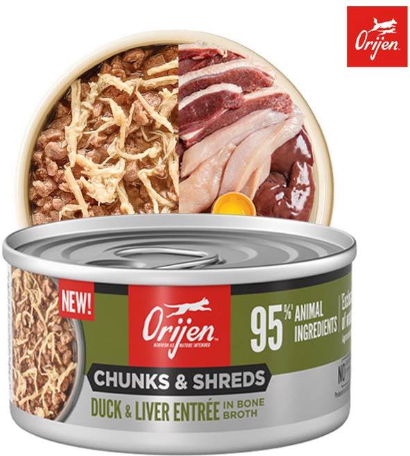 오리젠 고양이 주식캔 덕&리버 orijen 캣 습식사료, 155g, 1개