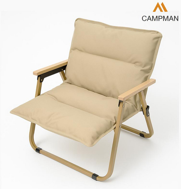 캠프맨 캠핑체어 쿠션커버 워머 천갈이, 베이지, 1개