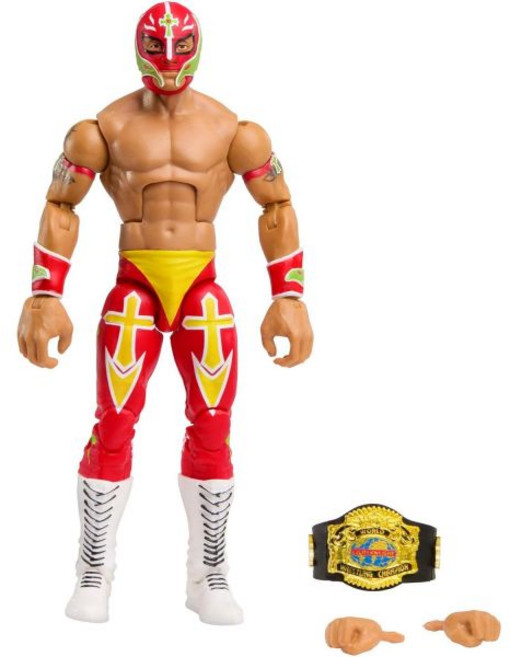마텔 WWE 레이 미스테리오 엘리트 컬렉션 액션 피규어 디럭스 아티큘레이션 및 아이코닉 액세서리와 함께한 실물 같은 디테일 6인치, Rey Mysterio
