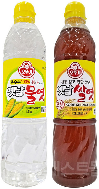오뚜기 옛날 물엿 + 쌀엿, 1세트, 2.4kg