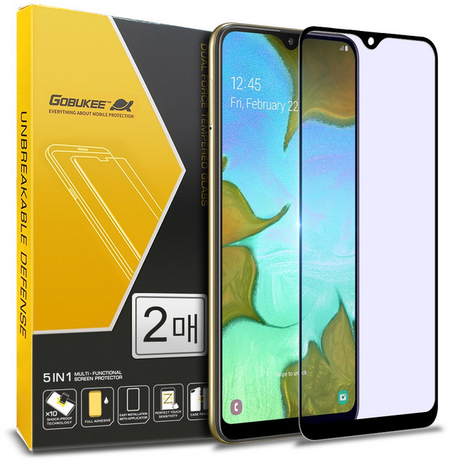 고부기 풀점착 풀커버 강화유리 액정 보호 필름 2p, 1세트