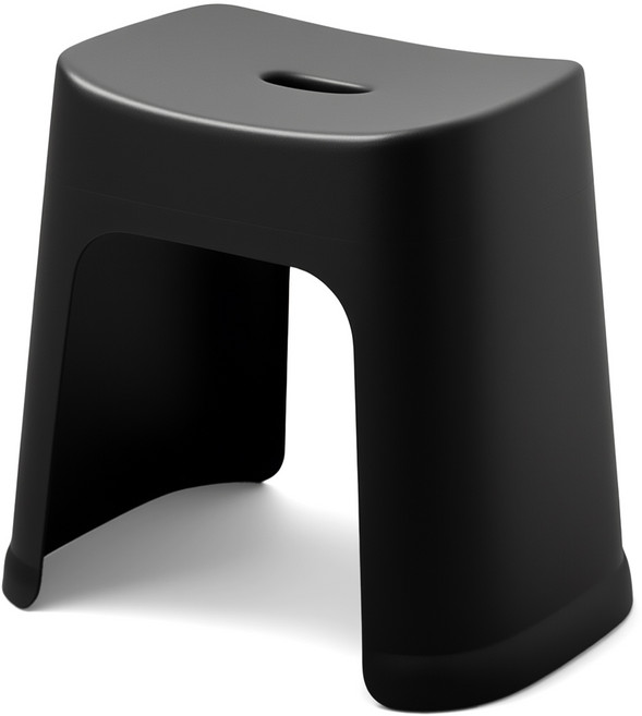 SNOW C6 앉기편한 높은 샤워스툴 미끄럼방지 욕실의자, 블랙