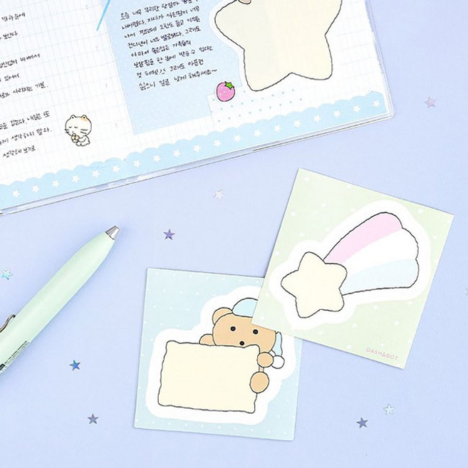 Smoa 캐릭터 칼선 모조지 스티커팩 4P 다꾸 달력 꾸미기 smoa*011579001EA sou+729xm, 01 스타