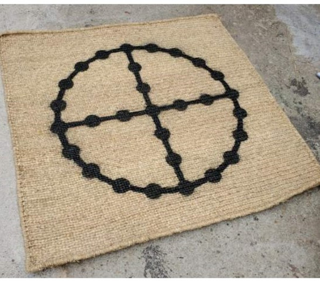 민속마당 윷판 볏짚 4각멍석윷판 원형멍석윷판 전통윷말 전통윷, 원형윷판, 1개