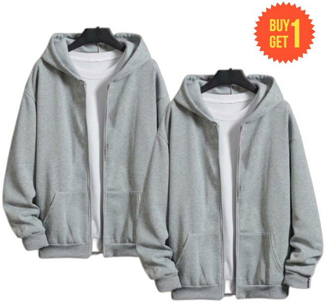 어비스카이 1+1 봄 가을 데일리 오버핏 후드집업 남녀공용 기모없는 후드 아우터