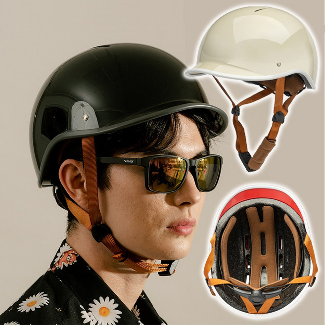 인포벨 WING 크루즈 헬멧 자전거 인라인 전동킥보드 싸이클 안전모 남성 여성 남여 공용 어반 자전거 헬멧, 딥카키, 1개