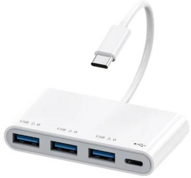 USB 허브 3.0 C타입 어댑터 분배기 OTG 닌텐도 스위치 4 Xbox 태블릿 PC 노트북 액세서리 멀티 포트 4 in 1, 1개