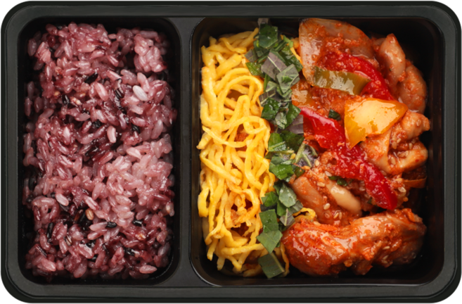 [샐러드보울] 넉넉소반 체육관 도시락 16종 골라담기 1. 향긋한 깻잎닭갈비, 361g, 16개