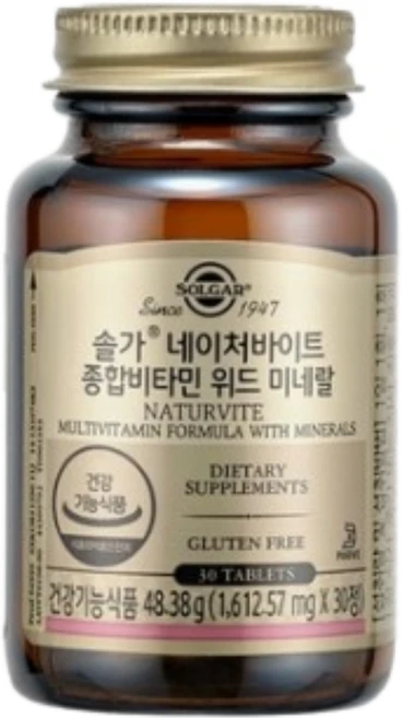 솔가 네이처바이트 종합비타민 위드 미네랄, 30정, 1개 - 쿠팡