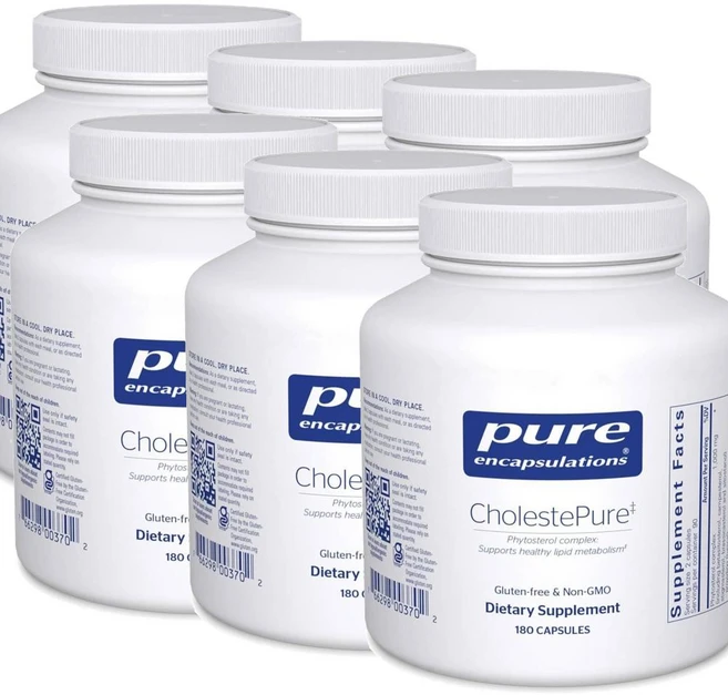 퓨어인캡슐레이션 콜레스테퓨어 식물성스테롤 캡슐 Pure Encapsulations CholestePure, 6개, 180정 - 쿠팡
