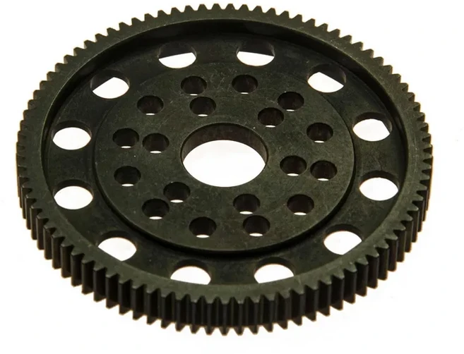 YEAHRUN 스틸 스퍼 기어 피치 48p 87T 축 SCX10 1/10 RC 크롤러 자동차 합금 센터 기어 박스 교체 부품 액세서리, Black