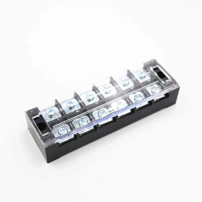 나사 연결 케이블 터미널 블록 고전류 절연 고정 전원 와이어 커넥터 600V 45A 1 개, [03] TB-4506