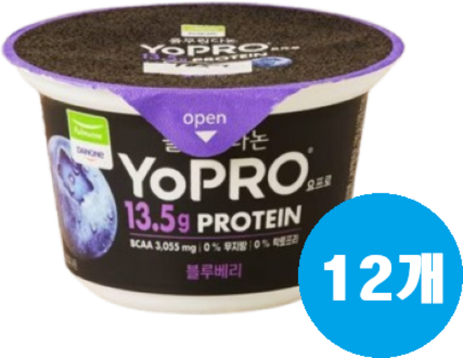 풀무원다논 요프로 컵 블루베리, 12개, 150g, 12개