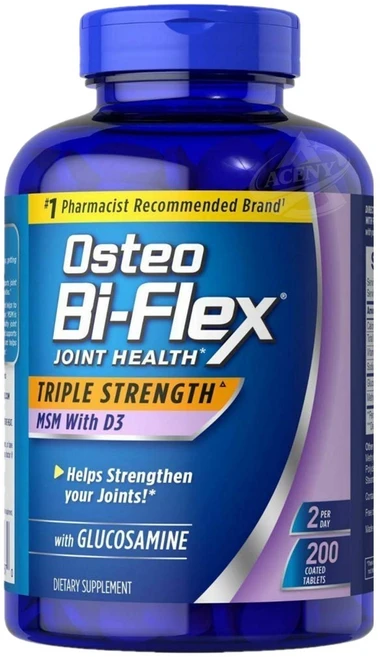Osteo 오스테오 바이 플렉스 트리플 스트렝스 MSM + D3 200정, 1개 - 쿠팡