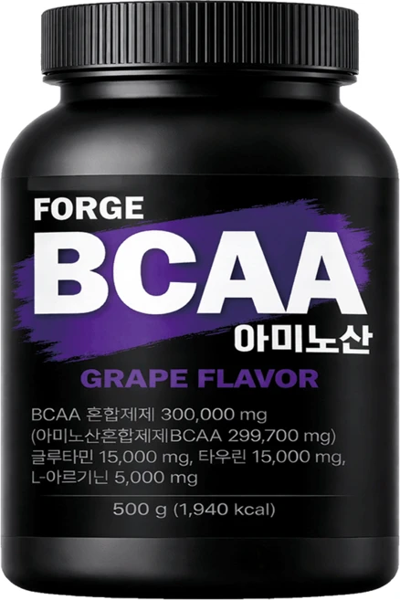 포지 BCAA 아미노산 아르기닌 글루타민 헬스부스터 포도맛, 1개, 500g - 쿠팡
