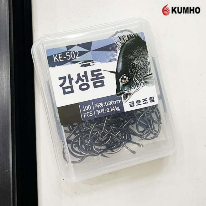 금호조침 덕용 감성돔바늘 블랙니켈 KE-502, 1개, 50개입