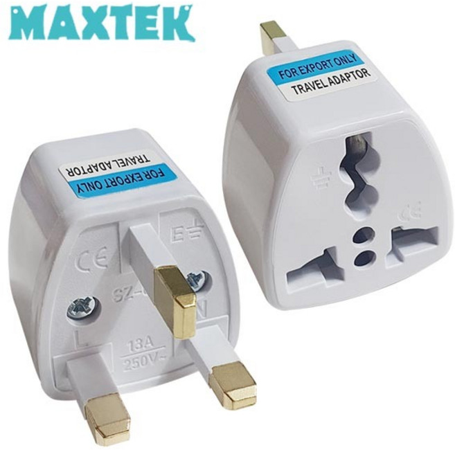 해외 여행용 멀티 콘센트 플러그 변환 아답터 영국 홍콩 싱가포르 맥스텍 MT419, USB, 1개