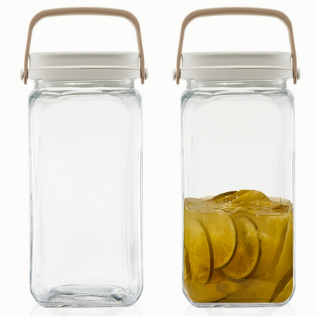 르베르폴리세 브라운 핸들캐니스터, 1600ml, 2개