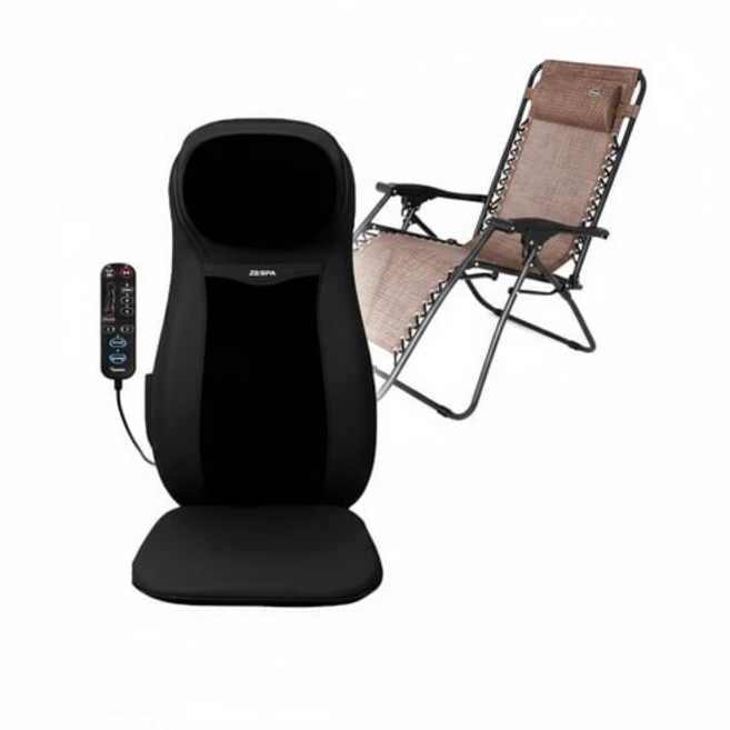 제스파 파워 바디 밸런스 의자형 안마기 ZP745 + 이지릴렉스 체어 ZP1995 세트, Zp1995/안마기, 혼합색상
