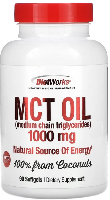 다이어트웍스 MCT 오일 1000mg 소프트젤 90정, 1개 - 쿠팡