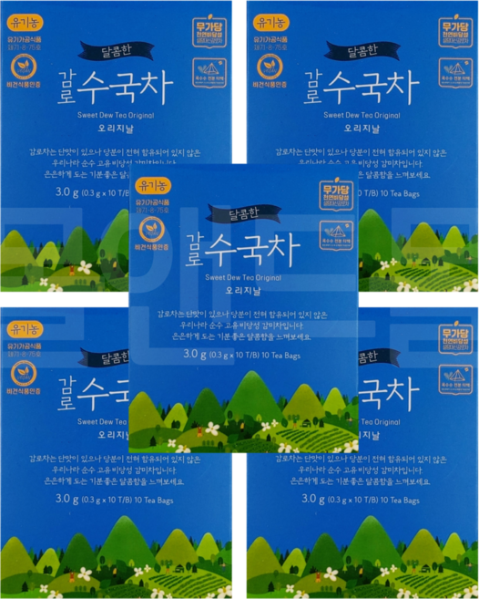 유기농 감로 수국차, 5개, 10개입, 300mg