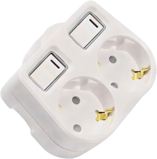 써보니 절전형 개별 멀티탭 2구, 화이트, 1개