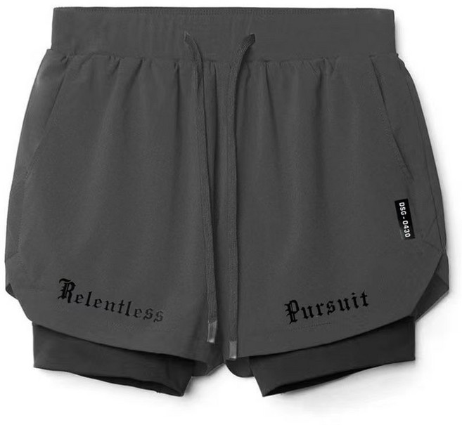 男士運動短褲 雙層透氣速幹跑步深蹲短褲 PD01JGT01A