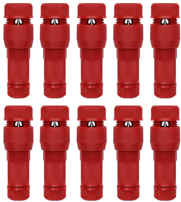 비상 무탈피 2라인 전선 커넥터10P(원형), 레드(10P)