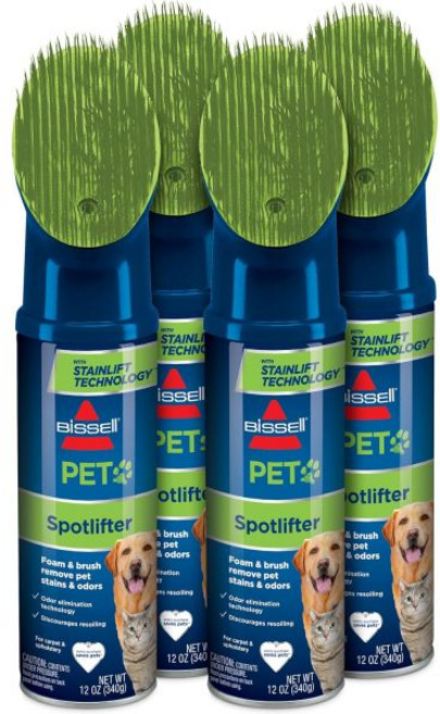 브러시 헤드가 있는 비셀 스포트리프터 반려동물 카펫 및 실내 청소기 4팩 93523, 4 pack