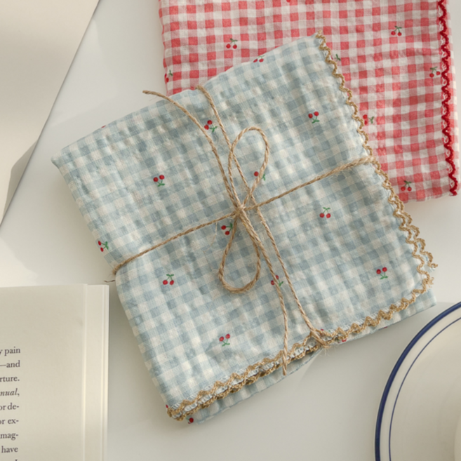 여성손수건 면손수건 여자 스카프 목수건 쁘띠스카프 간절기 레이스 에티켓 무릎덮개 데일리 등산 매너 국내생산