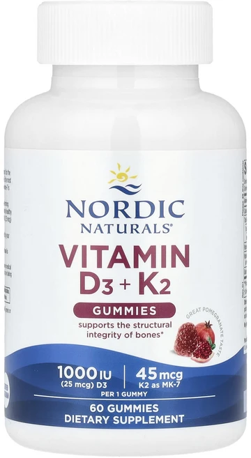 Nordic Naturals 비타민D3 + K2 구미 석류맛 구미젤리 60개, NordicNaturals비타민D3K2구미석류맛구미젤리, 1개, 60정 - 쿠팡