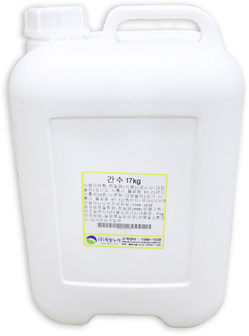 천일염간수 17kg 천일염 소금 간수원액 천연간수 원심분리 쪽빛누리, 1개