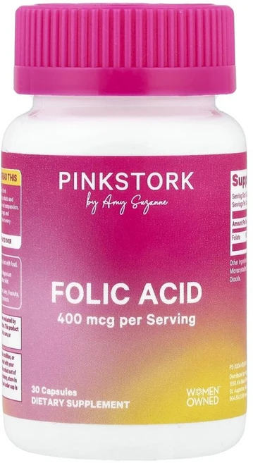 핑크 스토크 폴릭 애씨드(엽산) 400mcg Pink Stork Folic Acid 400 mcg 30정, 1개 - 쿠팡
