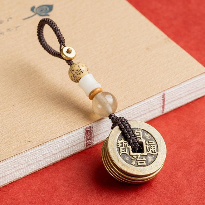 복을 부른는 황동 엽전 열쇠고리 키홀더 택1, 01