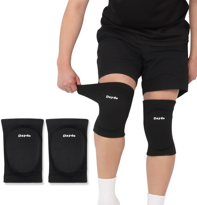 데이드 훈련소 무릎 보호대 세트 군인 입대 유격훈련 군대 준비물 필수, 데이드 쿠션형 무릎 보호대 세트, 블랙, 1개