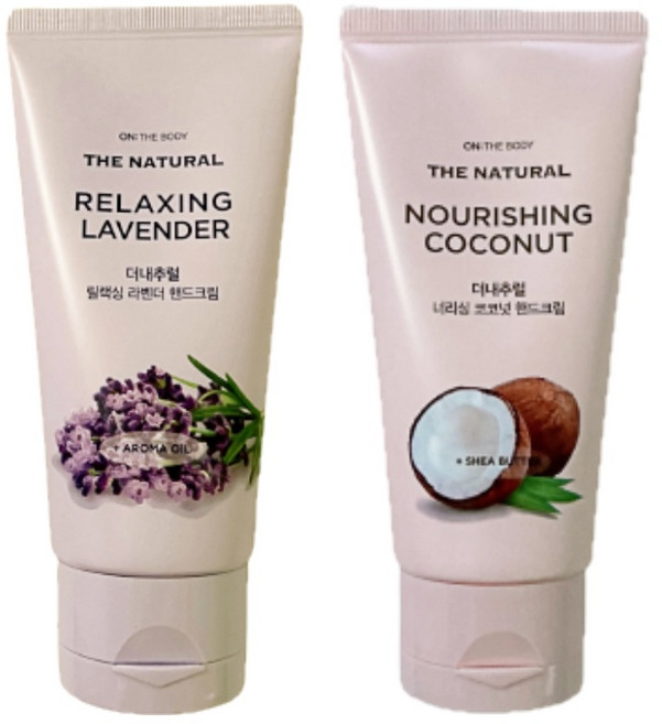 온더바디 더내추럴 핸드크림 75g 2종 (코코넛+라벤더), 1개