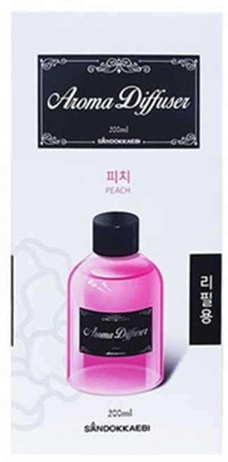 제이오마켓 아로마 디퓨져리필 피치 화장실 실내방향제 천연 집들이 선물, 단품, 1개