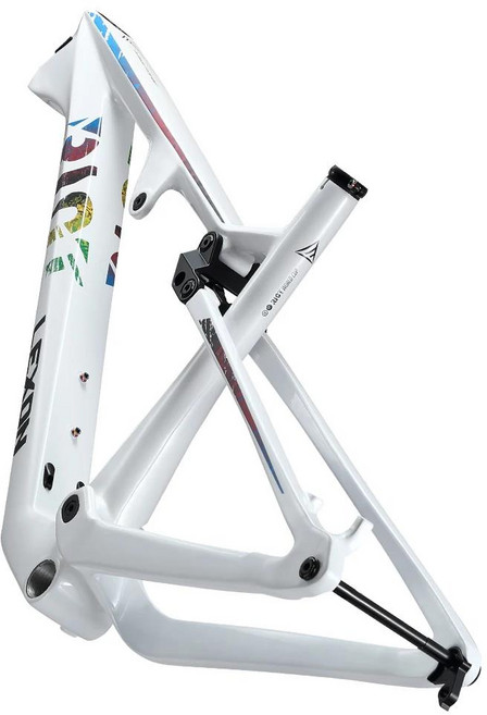 2025 LEXON 풀 서스펜션 프레임 29 산악 자전거 XC 카본 MTB 트라이얼 DH AM 부스트 DNM ROCKSHOX BIKE, 01 19, 09 White Frame Only, 1개
