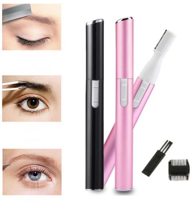 눈썹트리머 블레 명품 부품 샤오미 클리퍼 도구 귀털제거 여성용 눈썹제모기 장치 가벼운 프로 가위 코털제모기 눈썹정리기 미니면도기 전기면도기 구렛나루정리 콧털 구렛나루정리기 짧은, 1개 핑크, 단일 모델