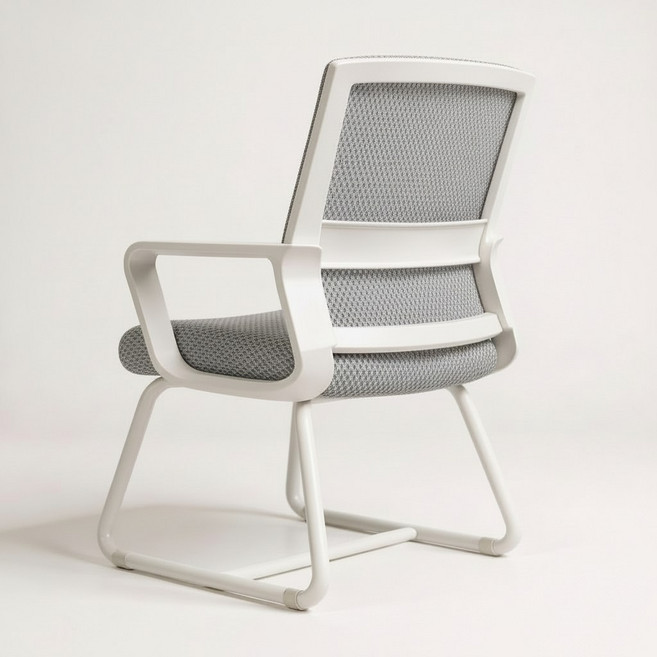 에임엑스 사무용 학습용 집중력 의자, 고정형, 화이트