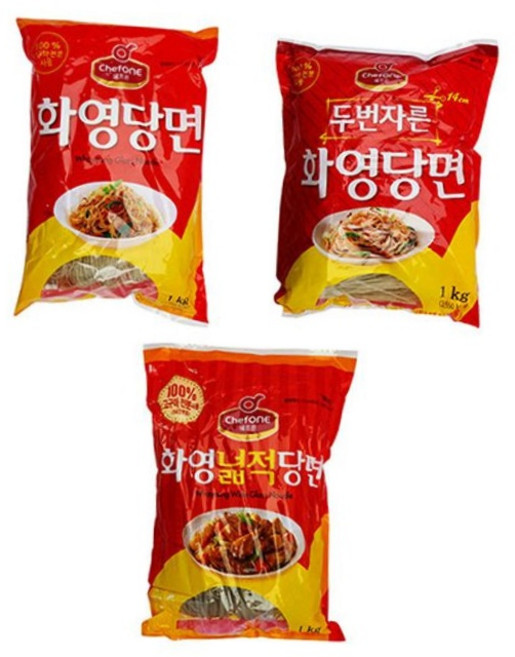쿨샵 쉐프원 화영당면 넓적 당면 두번자른 1kg 중국당면, 1개