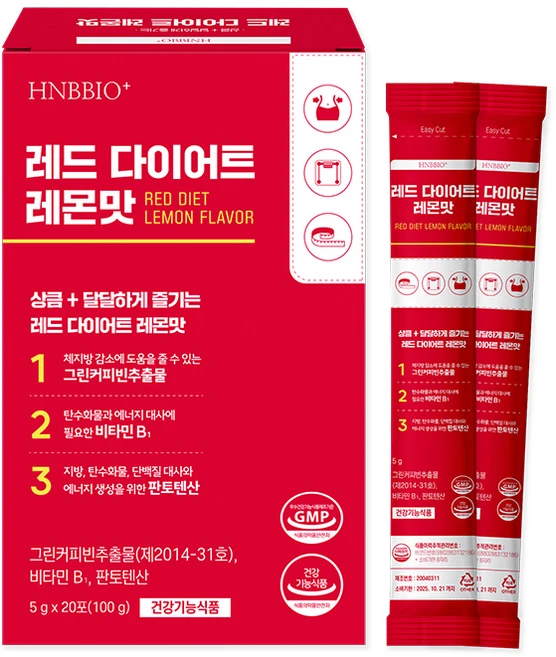 HNBBIO 레드 다이어트 레몬맛, 1박스, 20회분 - 쿠팡