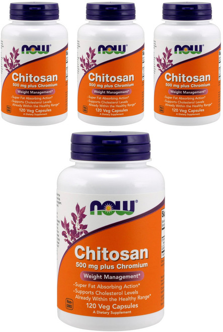 나우푸드 키토산 500mg 베지 캡슐, 120정, 4개