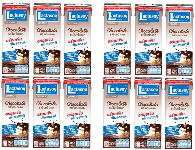 락타소이 두유 초코맛, 250ml, 12개 - 쿠팡