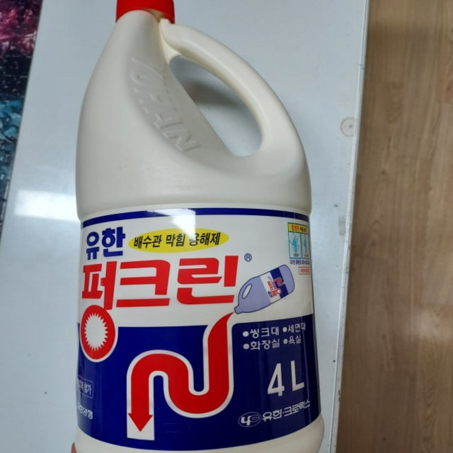 유한크로락스 유한락스 펑크린 4L 1개, 유한크로락스 유한락스 펑크린 4L 1개 배수관 막힘 용