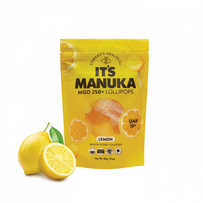 잇츠마누카 롤리팝 (딸기 레;몬) 맛 캔디 3+1 잇츠마누카 신제품 출시, 레몬맛, 4개, 336g