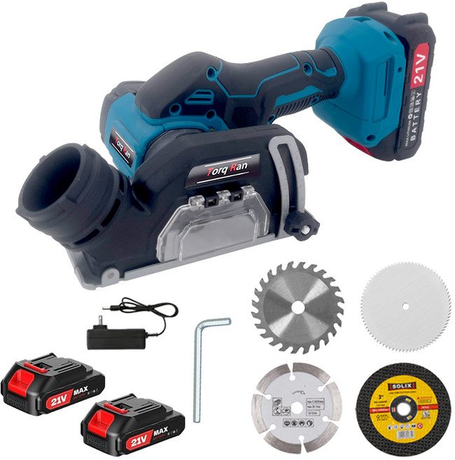 2-in-1 무선 원형톱 다기능 3인치 원형톱 19000RPM/분 4가지 연삭 휠 연삭 디스크 및 데스크탑 스탠드(분리 가능) 포함 무선 및 경량 가정용/샌딩/금속 가, 1세트